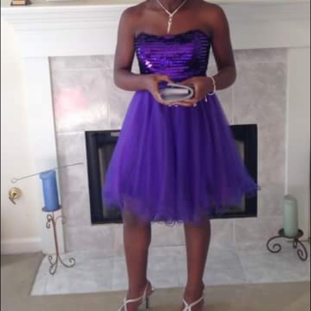 Hannah S, Purple prom/formal dress